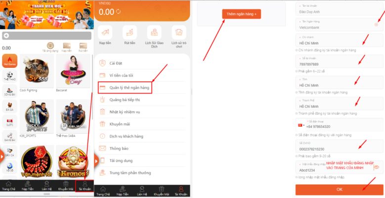 HƯỚNG DẪN RÚT TIỀN lien ket ngan hang