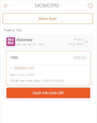 HƯỚNG DẪN NẠP TIỀN THOMO888 nap tien momo3