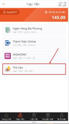 HƯỚNG DẪN NẠP TIỀN THOMO888 nap tien the cao 1