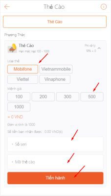 HƯỚNG DẪN NẠP TIỀN THOMO888 nap tien the cao 2