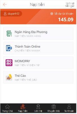 HƯỚNG DẪN NẠP TIỀN THOMO888 nap tien thomo888 2