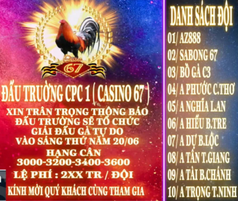 Thông Báo Giải Gà Tự Do CPC1 20/06/2024 thong bao giai ga tu do cpc1 20 06 2024 1jpg